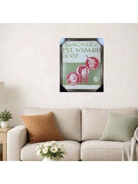 Large 18”x22” The Wonderful Wizard of Oz WW Denslow 1900 Cover Art Repro Framed